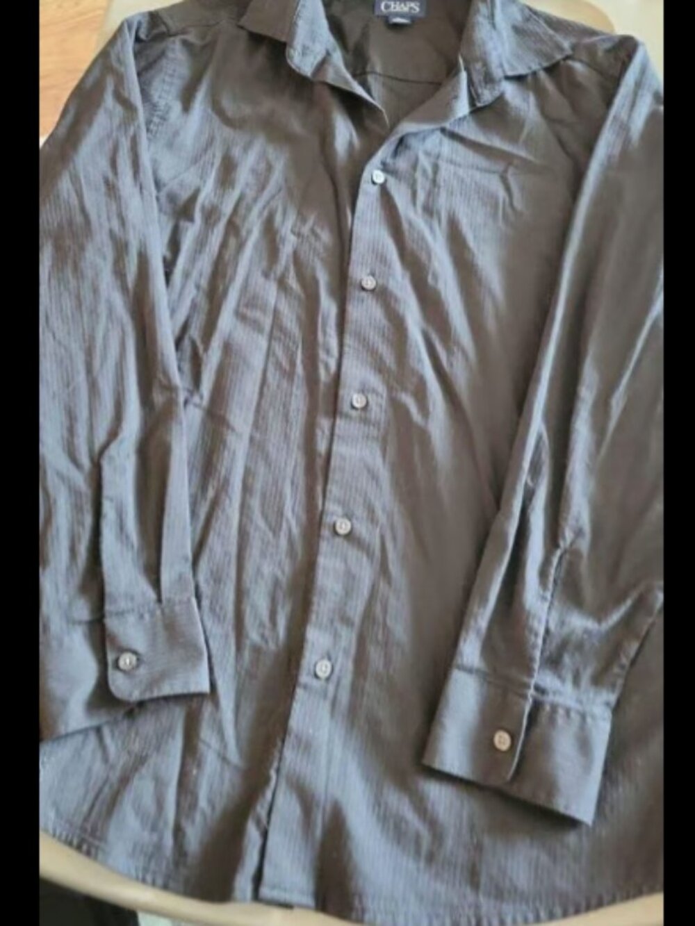 Boys size Large 14/16 Black chaps button down shirt